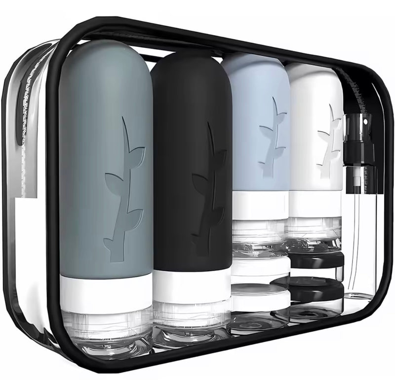 Kit de Viajes - 17 piezas antifugas aprobadas por TSA