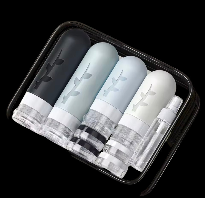 Kit de Viajes - 17 piezas antifugas aprobadas por TSA